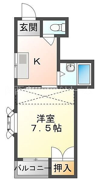 大阪府門真市島頭3丁目(賃貸マンション1K・4階・22.00㎡)の写真 その2