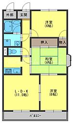 ベルドミール 3LDKの間取図画像