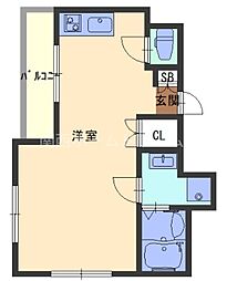 ガーデニングヒルズ守口 ワンルームの間取図画像