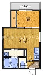 LIX大和田駅前 1LDKの間取図画像