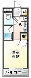 グランドハイム藤田 1Kの間取図画像