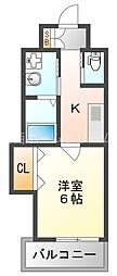 D-Court門真駅前 1Kの間取図画像