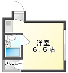 門真トキワパレス2 ワンルームの間取図画像