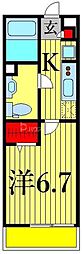 リブリ・ＹＡＭＡＴＯ 2階1Kの間取り