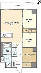 間取図画像 2SLDK