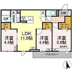 セレスティア東葛西 VI 3LDKの間取図画像