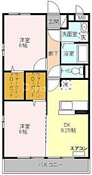 コンフォール瑞江3 2DKの間取図画像