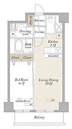 Grandia Raffine 1LDKの間取図画像