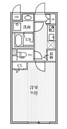 THE PALMS大島 1Kの間取図画像