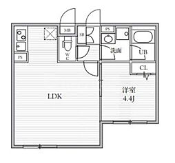 THE PALMS大島 1LDKの間取図画像