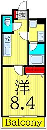 プローシュ 1Kの間取図画像