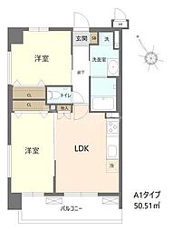 マリンルージュ浦安 2LDKの間取図画像