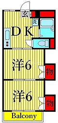エンゼルハイム 2Kの間取図画像