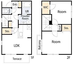 ソレアード2 2LDKの間取図画像