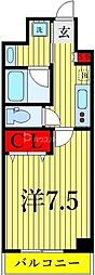 ロイヤルパレス 1Kの間取図画像