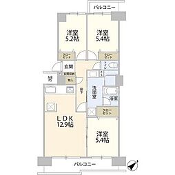 シティコープ清新4-15 3LDKの間取図画像