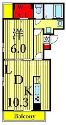 セイバリー西葛西2 1LDKの間取図画像