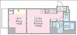 カシェット・ラ・フォーレ 1LDKの間取図画像