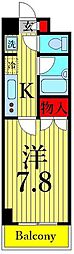 サンフラワー6 1Kの間取図画像