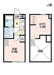 ベレッツァ 1Kの間取図画像