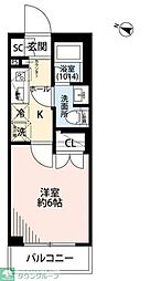 プレール・ドゥーク中野富士見町II 3階1Kの間取り