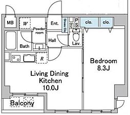 ＫＤＸレジデンス桜上水 5階1LDKの間取り