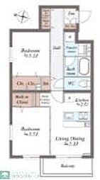 ＳＹＭＰＨＯＮＹ　ＰＡＲＫ 1階2LDKの間取り