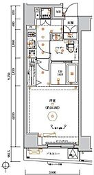 ＬＵＭＥＥＤ中野坂上 6階1Kの間取り
