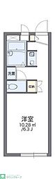 レオパレスソレーユ 2階1Kの間取り