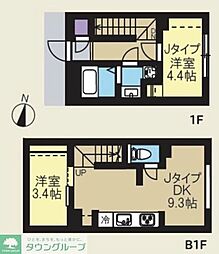 CREAL新高円寺 2DKの間取図画像