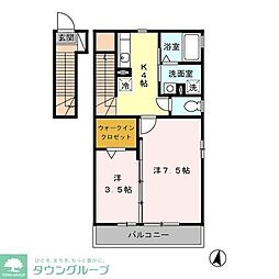 ファミーリエC 2Kの間取図画像