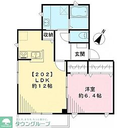 ポルトフィーノ 1LDKの間取図画像