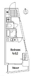 トーシンフェニックス練馬 ワンルームの間取図画像
