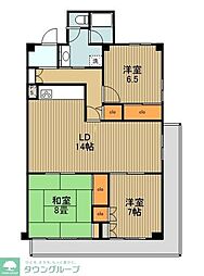 ルネ武蔵境 3LDKの間取図画像