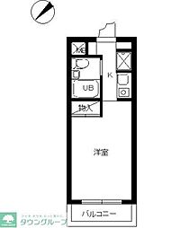 スカイコート阿佐谷 ワンルームの間取図画像