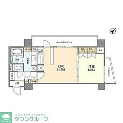 YSレジデンス代田橋 1LDKの間取図画像