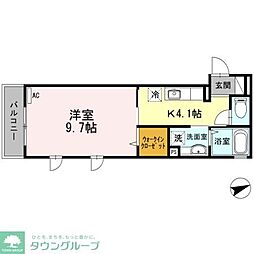 D-roomHIROO 1Kの間取図画像