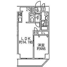 ボヌール和泉 1LDKの間取図画像