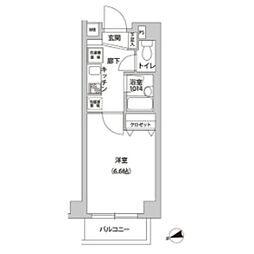 ラクラス荻窪 1Kの間取図画像