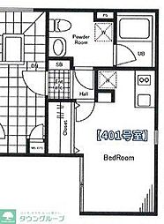 MDM練馬3 1Kの間取図画像
