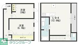 ImagawaMidGardenSuite 2LDKの間取図画像