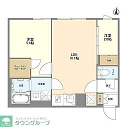 ウェルスクエア八幡山 2LDKの間取図画像