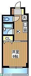コンフォール中野 1Kの間取図画像
