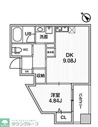 ドゥーエ東高円寺 1LDKの間取図画像
