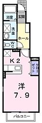 サンライズ春日町 1Kの間取図画像