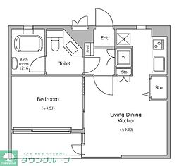RESIDIA笹塚 1LDKの間取図画像