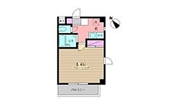 グランフェニックス 1Kの間取図画像