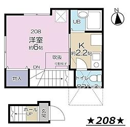 ロンディネ鷺ノ宮 1Kの間取図画像