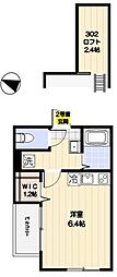 ピアーチェ鷺ノ宮 ワンルームの間取図画像