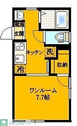REAL新中野 ワンルームの間取図画像